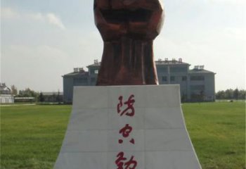 商業(yè)街拳頭雕塑 烤漆手勢雕塑 彩繪握拳雕塑