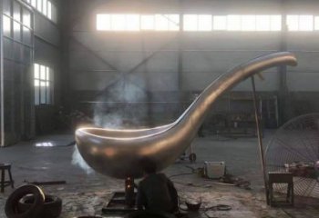 房地產(chǎn)湯匙雕塑 現(xiàn)代勺子雕塑 幾何雕塑