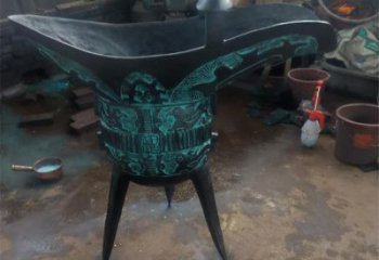 園林酒杯雕塑 大型杯子雕塑 中式酒杯子雕塑