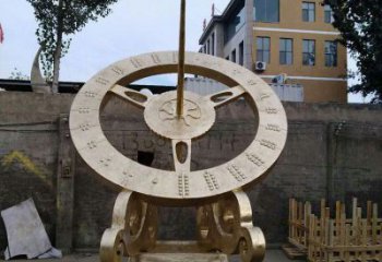 廣場日晷雕塑 抽象計時雕塑 烤漆雕塑