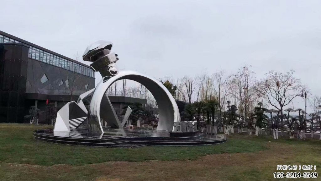 大型指環(huán)雕塑 鍛造發(fā)光標(biāo)識(shí)雕塑 房地產(chǎn)戒指環(huán)雕塑