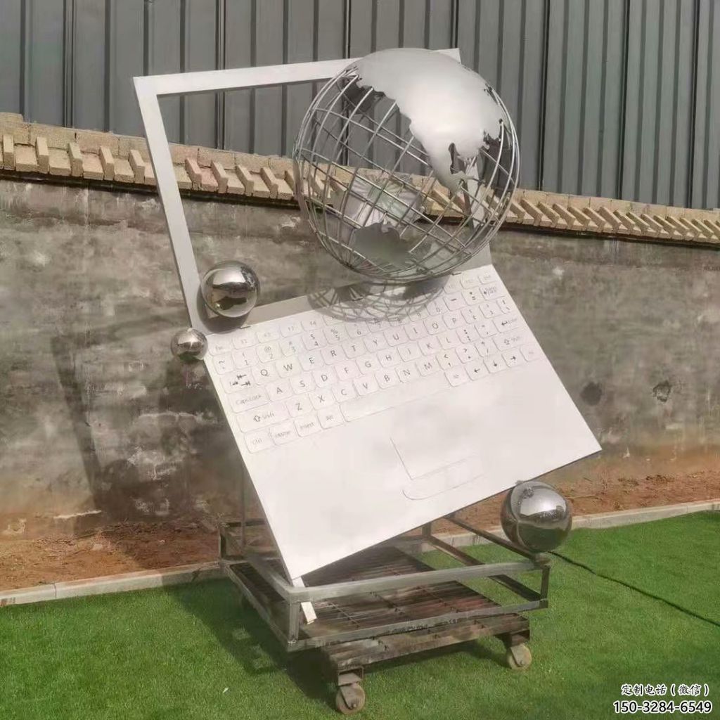 彩繪電腦雕塑 景觀筆記本雕塑 街頭雕塑