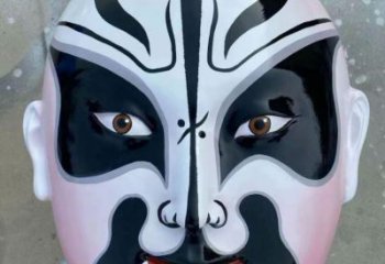 仿真臉譜雕塑 電鍍現代擺件 部隊雕塑