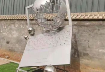 創意電腦雕塑廠家 啞光雕塑 公園筆記本雕塑