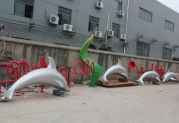 現(xiàn)代數(shù)字雕塑 大型別墅區(qū)雕塑 彩繪文字雕塑