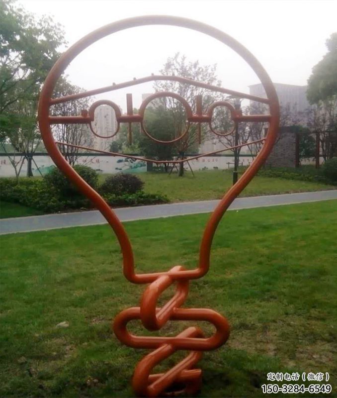 景觀燈泡雕塑 剪影燈具主題 商業(yè)街電燈泡雕塑