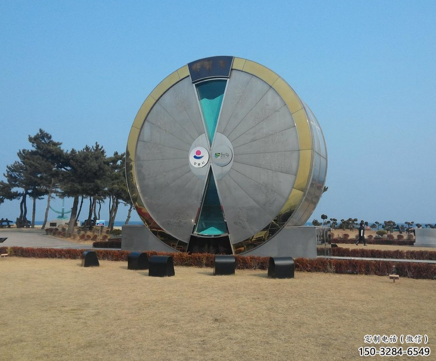 創(chuàng)意沙漏雕塑 啞光漏斗雕塑 公園雕塑