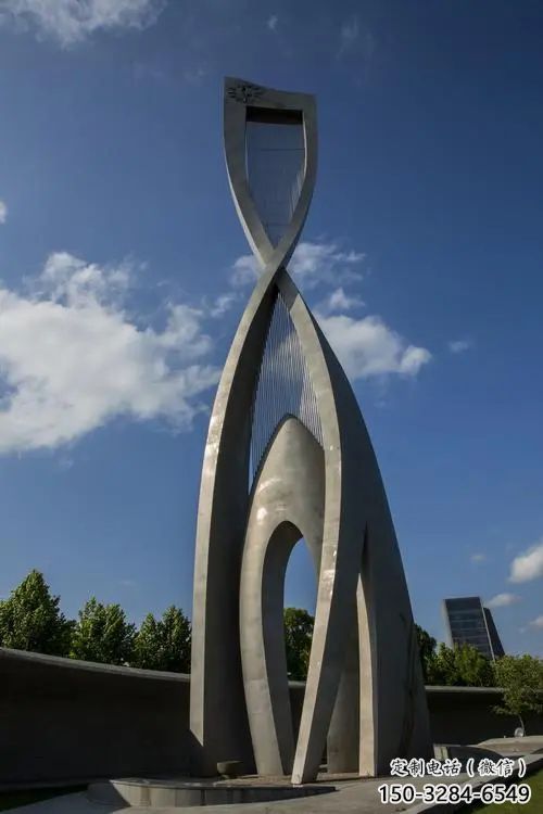 現代沙漏雕塑 大型別墅區漏斗雕塑 彩繪雕塑