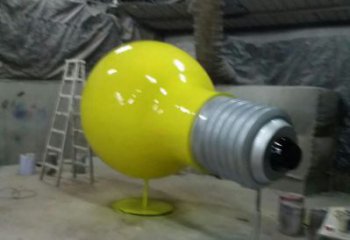 仿真燈泡雕塑 電鍍現(xiàn)代燈具主題 部隊電燈泡雕塑