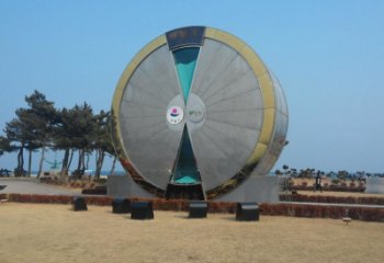 創(chuàng)意沙漏雕塑 啞光漏斗雕塑 公園雕塑