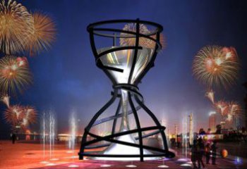 仿古沙漏雕塑 騰飛漏斗雕塑 房地產(chǎn)雕塑