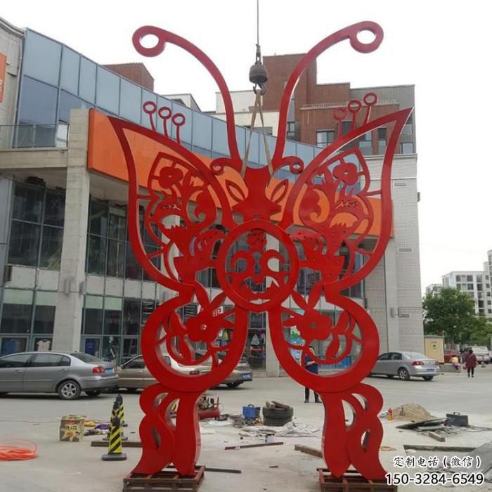 彩繪風箏雕塑 電鍍現代雕塑 公園景觀雕塑