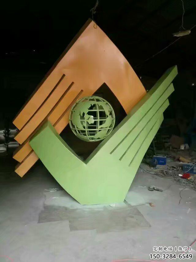 彩繪握手雕塑 標志誠信雕塑 街頭雕塑