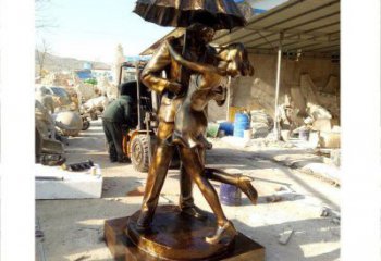 廣場雨傘雕塑 抽象撐傘雕塑 烤漆民俗雕塑