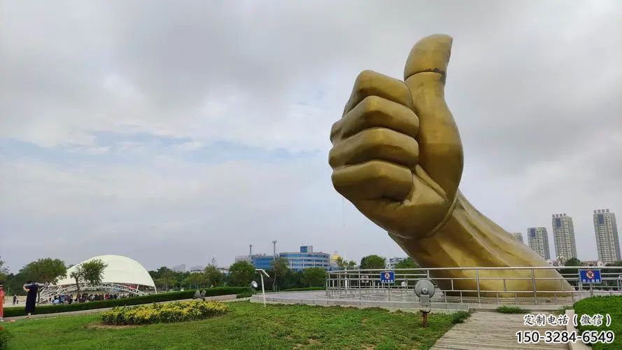 仿古拇指雕塑 騰飛大拇指雕塑 房地產點贊雕塑