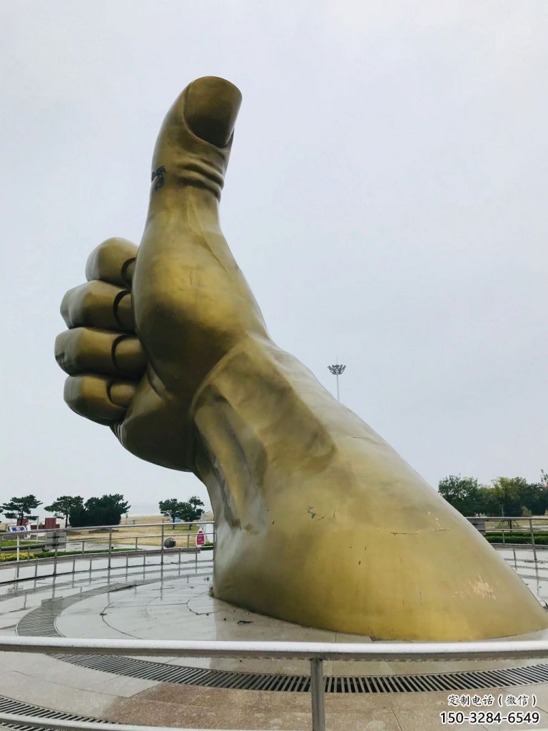 幾何拇指雕塑 發(fā)光公園點(diǎn)贊雕塑 大門(mén)口大拇指雕塑