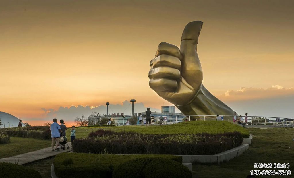 景觀拇指雕塑 剪影大拇指雕塑 商業街點贊雕塑