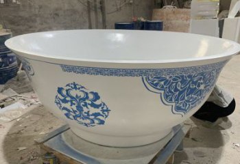 幾何大碗雕塑 發光公園雕塑 大門口飯碗雕塑