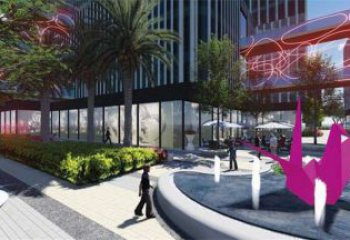 園林千紙鶴雕塑 大型折紙風(fēng)格 中式鶴鳥雕塑