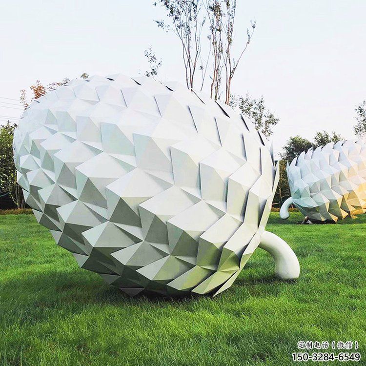 創(chuàng)意松塔雕塑 啞光松果造型 公園雕塑