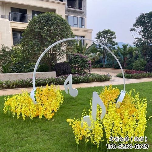 公園耳麥雕塑 創(chuàng)意企業(yè)耳機(jī)雕塑 美陳音樂雕塑