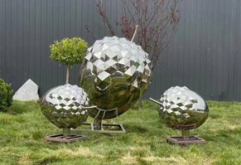 大型商場松塔雕塑 仿真松果造型 鏡面雕塑