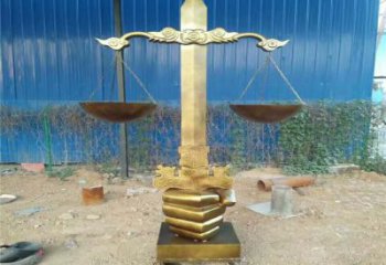 大型天平雕塑 鍛造發(fā)光天平秤雕塑 房地產(chǎn)公平雕塑