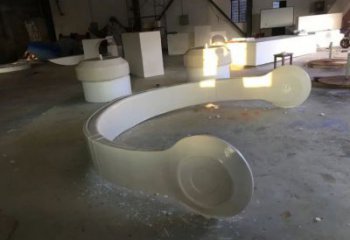 幾何耳麥雕塑 發(fā)光公園耳機雕塑 大門口音樂雕塑