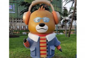 鑄造耳麥雕塑 中式村口耳機(jī)雕塑 景觀音樂雕塑