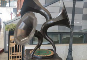 大型麥克風(fēng)雕塑 歐式步行街話筒雕塑 彩繪音樂雕塑