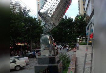 公園麥克風(fēng)雕塑 戶外音樂雕塑 抽象話筒雕塑