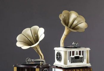 商業街麥克風雕塑 烤漆話筒雕塑 彩繪音樂雕塑