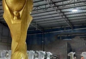 大型獎杯雕塑廠家 鍛造發光標識雕塑 房地產紀念雕塑