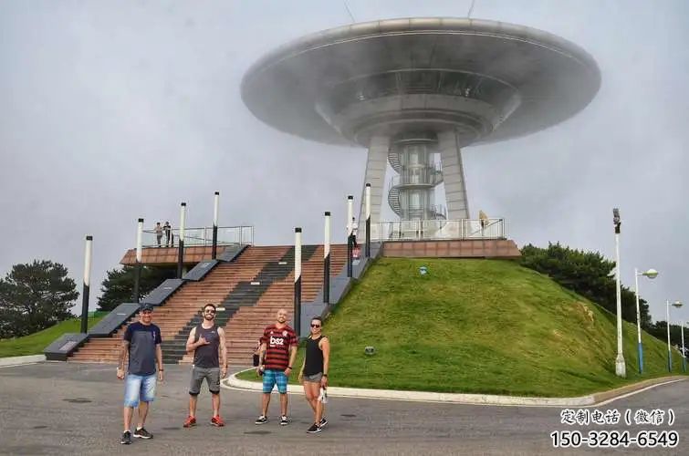 房地產飛碟雕塑 現代飛船雕塑 幾何宇宙雕塑