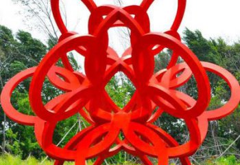 彩繪花環雕塑 景觀雕塑 街頭環形雕塑