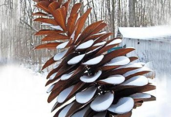 現(xiàn)代花環(huán)雕塑 大型別墅區(qū)環(huán)形雕塑 彩繪雕塑