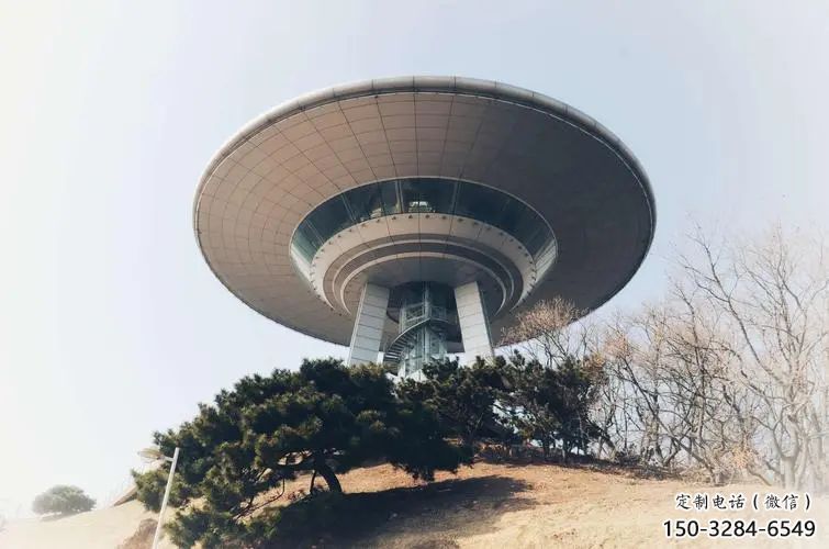 商業街飛碟雕塑 烤漆宇宙雕塑 彩繪飛船雕塑