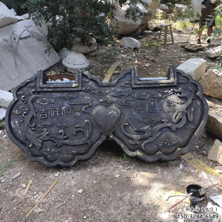 公園鎖子雕塑 創意企業雕塑 美陳同心鎖雕塑