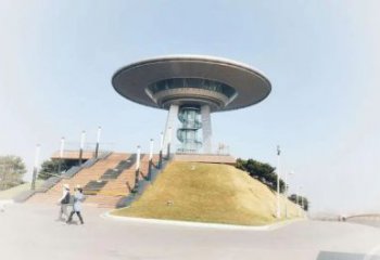 中式飛碟雕塑 啞光飛船雕塑 游樂場宇宙雕塑