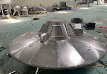 街道飛碟雕塑廠家 現代飛船雕塑 彩繪宇宙雕塑