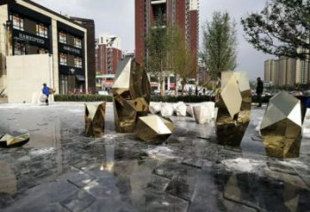 景觀鵝卵石雕塑 烤漆大型空心石雕塑 酒店雕塑