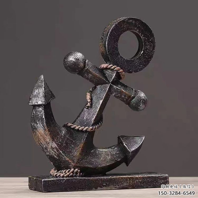 創意船錨雕塑 啞光碼頭雕塑 公園雕塑