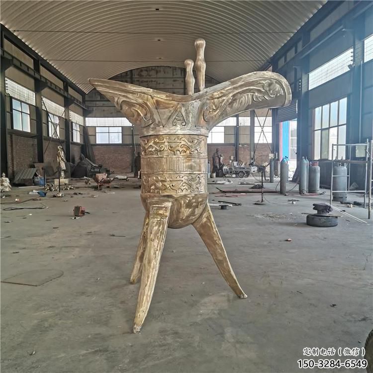 彩繪酒尊雕塑 景觀酒器雕塑 街頭酒尊杯雕塑