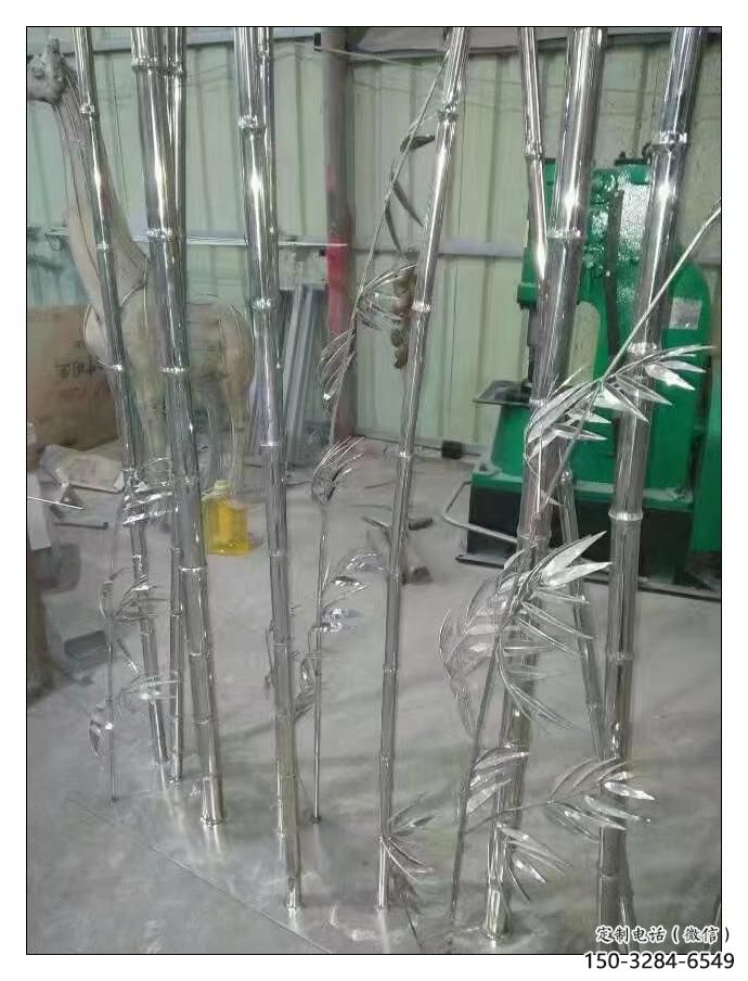 創意竹葉雕塑 啞光竹類雕塑 公園植物雕塑