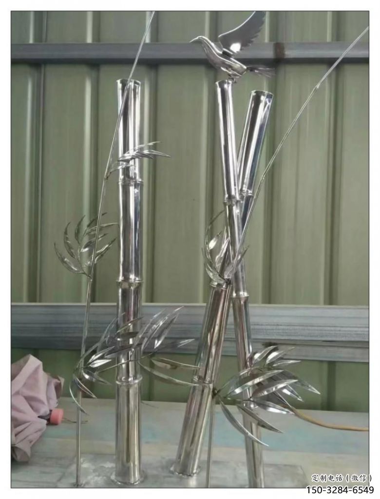 竹葉雕塑 景觀校園竹類雕塑 商業(yè)街植物雕塑