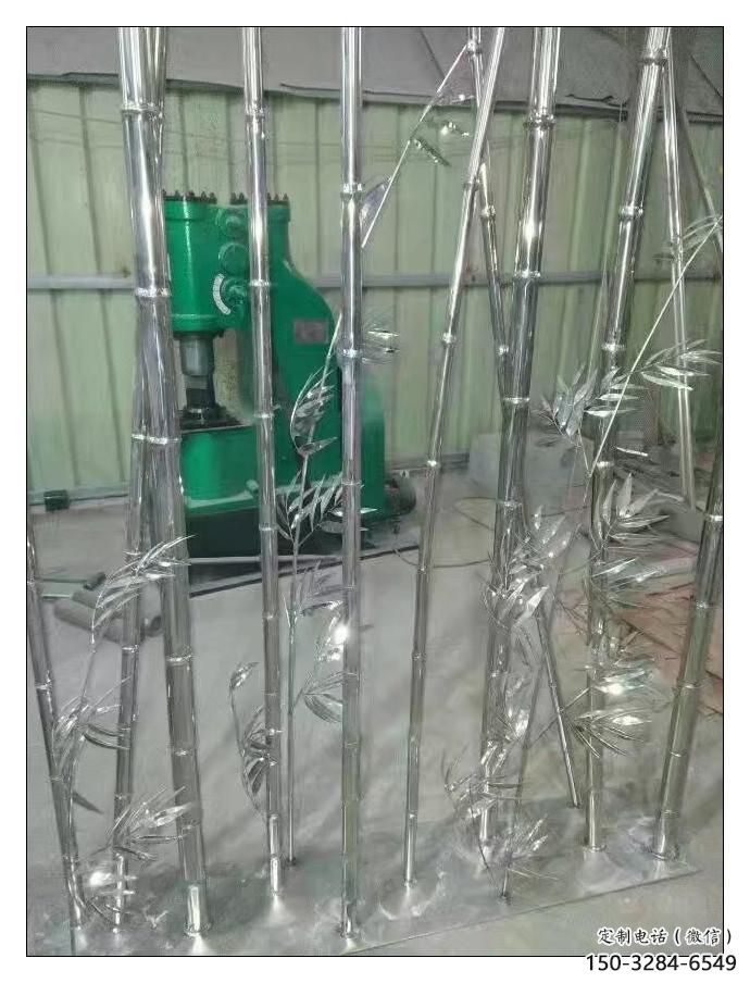 竹葉雕塑 歐式步行街竹類雕塑 大型商場植物雕塑