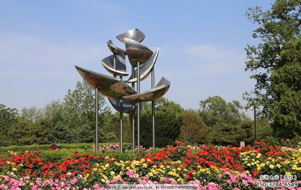 抽象月季花雕塑 啞光花卉雕塑 室內(nèi)花朵雕塑