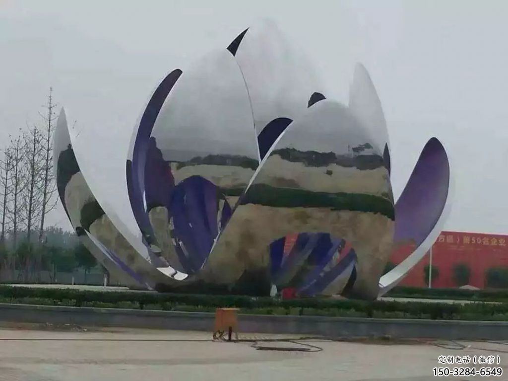 大型蓮花雕塑 鍛造發(fā)光水蓮花雕塑 房地產(chǎn)花卉雕塑