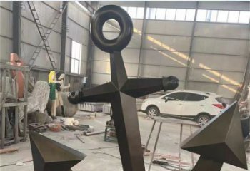 中式船錨雕塑 啞光碼頭雕塑 游樂場雕塑