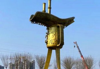 步行街酒尊雕塑 游樂場酒尊杯雕塑 鑄造酒器雕塑